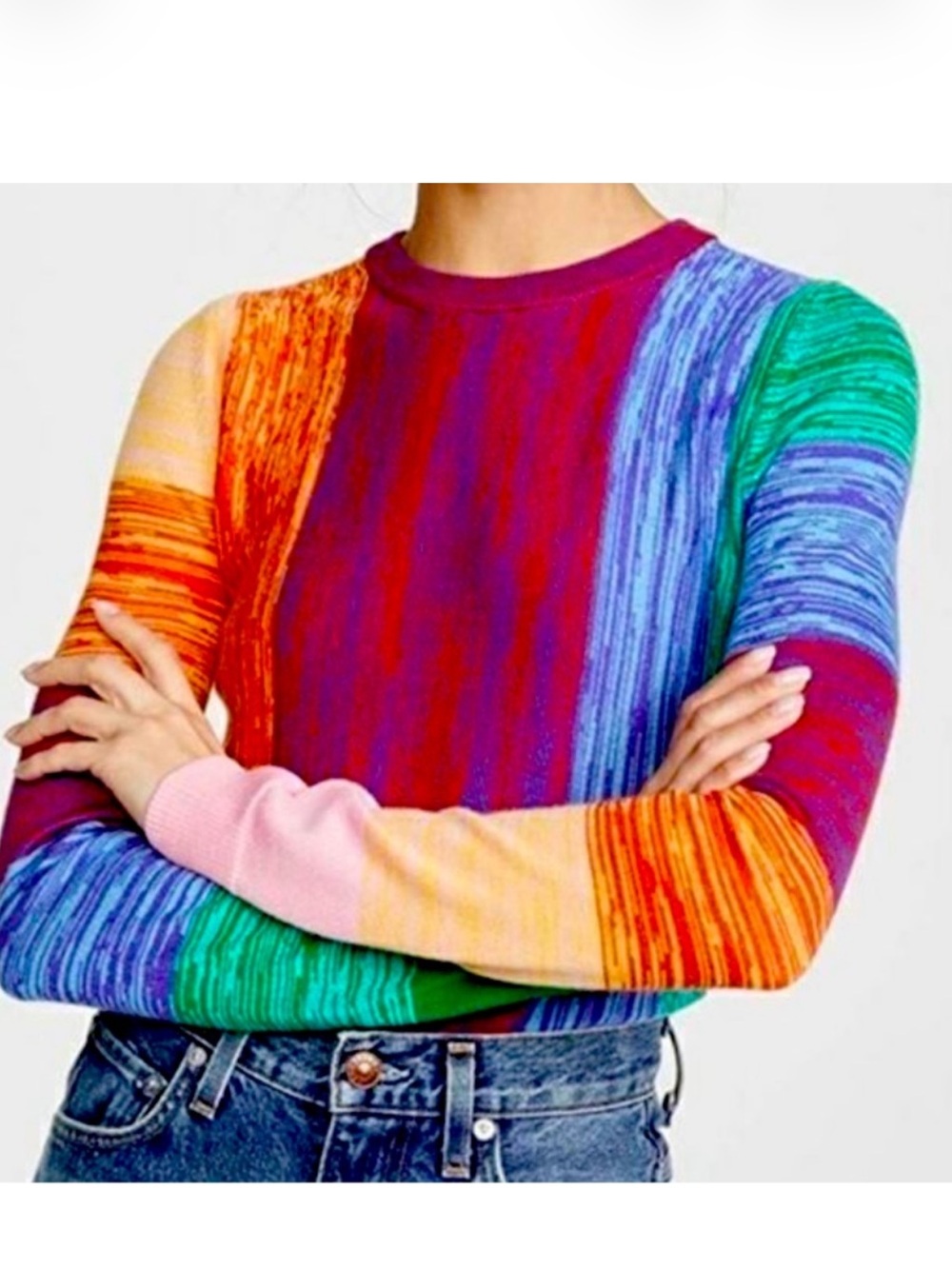 Alice and Olivia Connie crop sweater